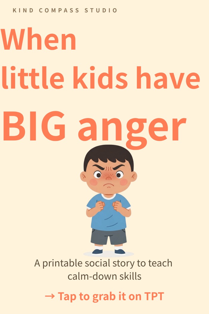 Anger regulation social story preview
