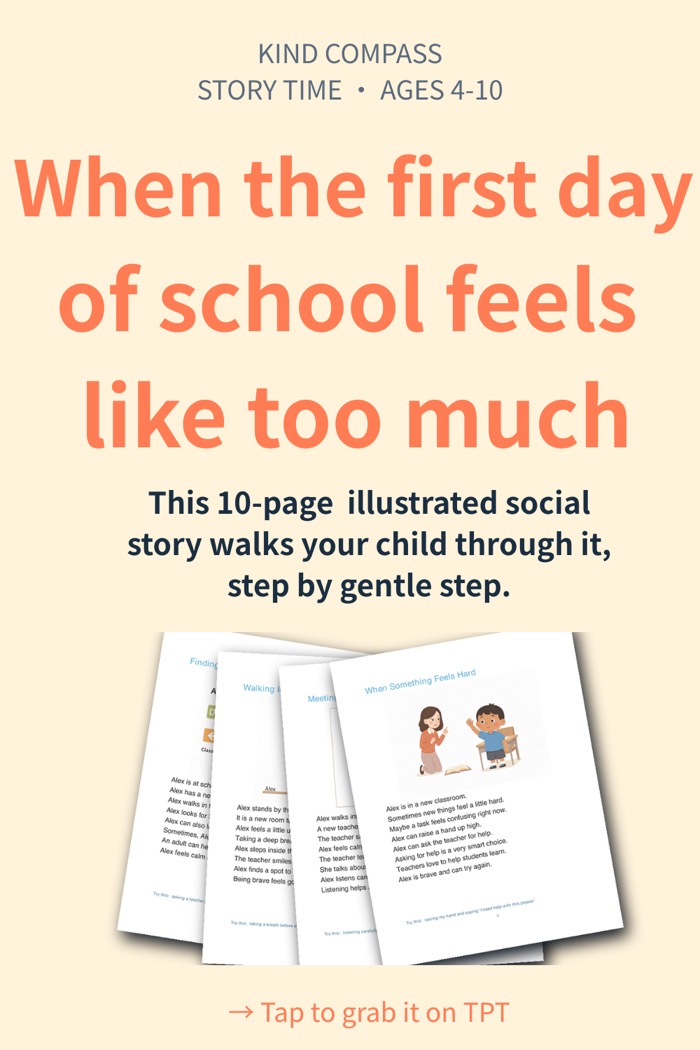 First day of class social story preview