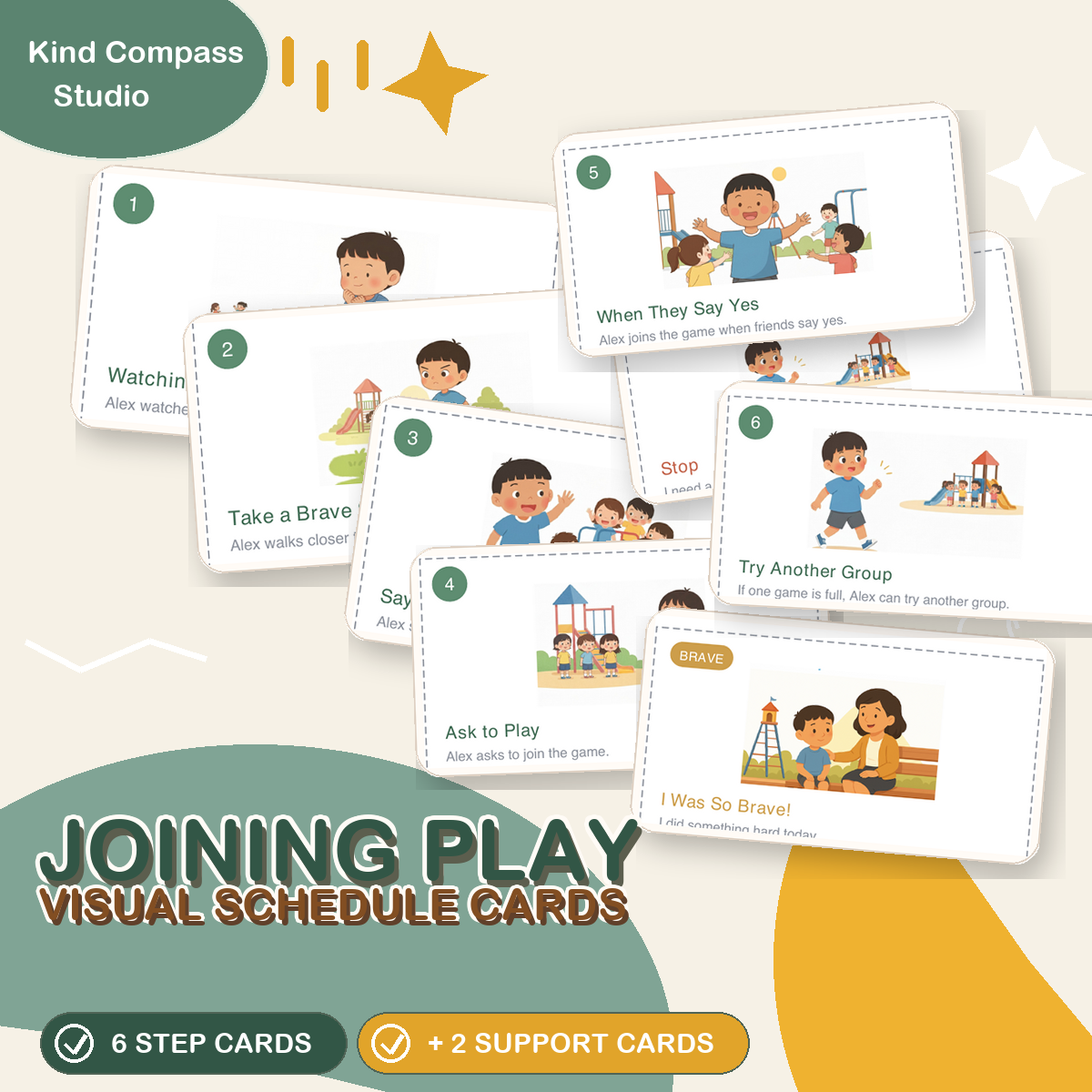 Joining play visual schedule cards preview